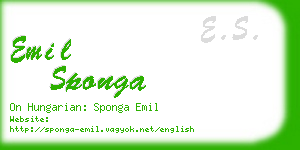 emil sponga business card